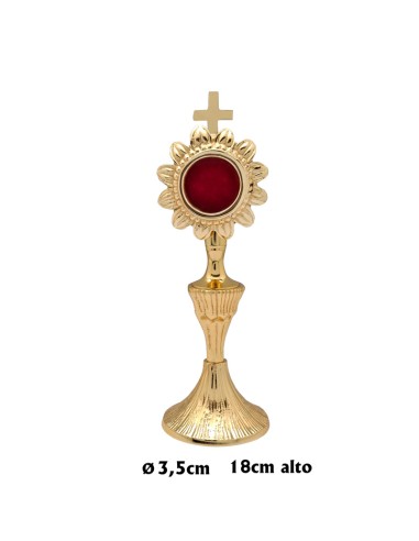 Relicario Dorado Forma Sol Con Pie...