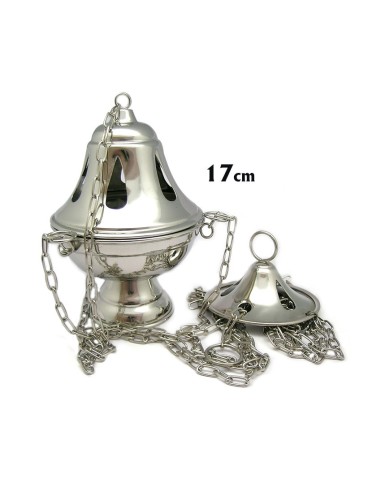 Incensario Metal Niquel Liso Con...