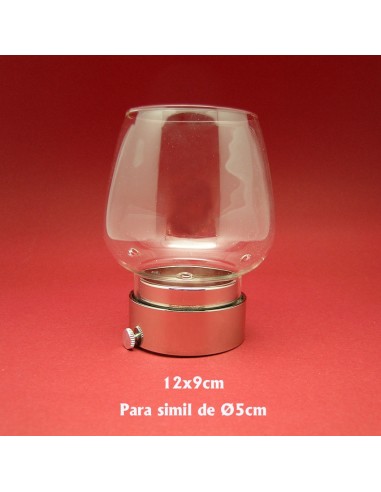 Antiviento Con Soporte Metalico Niquel Para Simil De 50mm