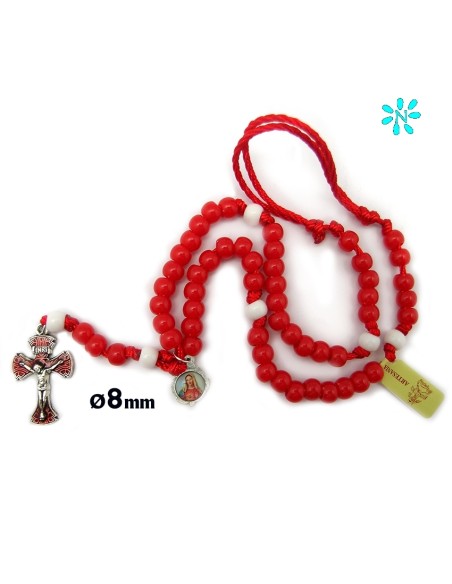 Rosario Collar Plastico San Benito A Dos Tonos Marron Y Negro