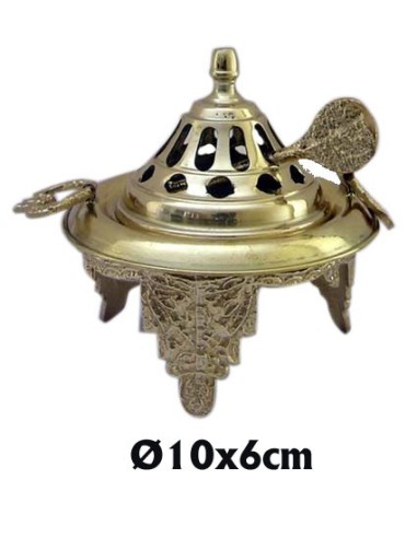 Incensario Mesa Brasero 10Cm Bronce