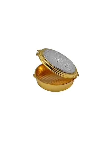 Portaviatico Caja Dorada Placa Superior Relieve Plateada Ultima Cena 6.2X2 Cm