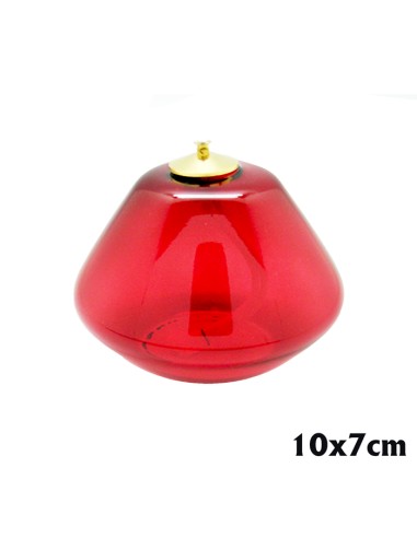 Lampara Cristal Rojo 10X7cm Tipo Rombo