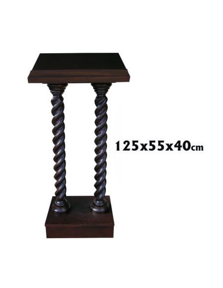 Atril Madera 2 Columnas Color Madera Oscura