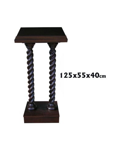 Atril Madera 2 Columnas Color Madera Oscura