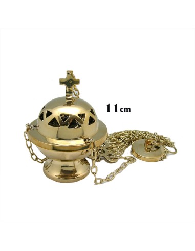 Incensario Dorado Triangular Altura 11Cm