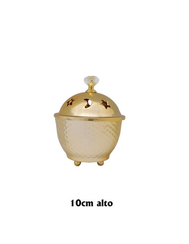 Incensario Dorado 9. 5X8cm Rejilla...