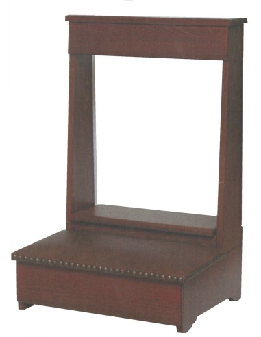 Reclinatorio Madera Oscuro Con Cajon Y Almohadilla