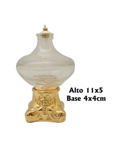 Lampara Cristal Base Candelabro Metal...