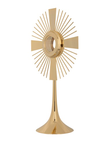 Custodia Metal Clasica Dorada Con Pie...