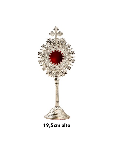 Relicario Plateado con Cruz 19.5cm