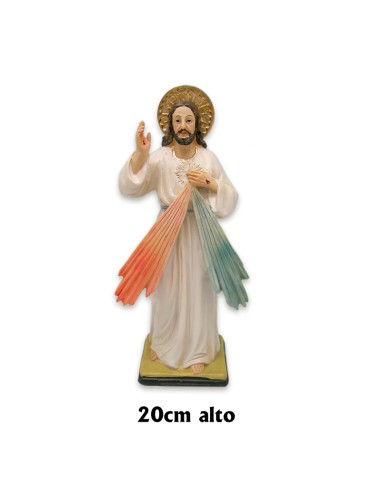 Jesús Misericordioso Res 20cm Base P58