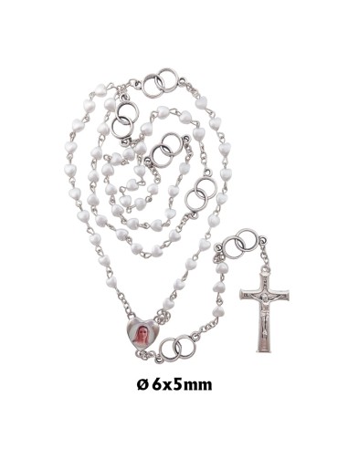 Rosario Plastico matrimonio corazones...