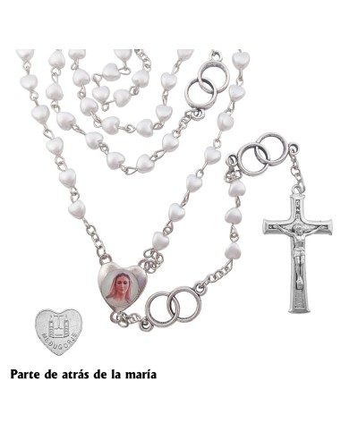 Rosario Plastico matrimonio corazones...