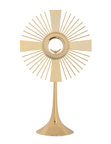 Custodia Metal Clasica Dorada Con Pie...