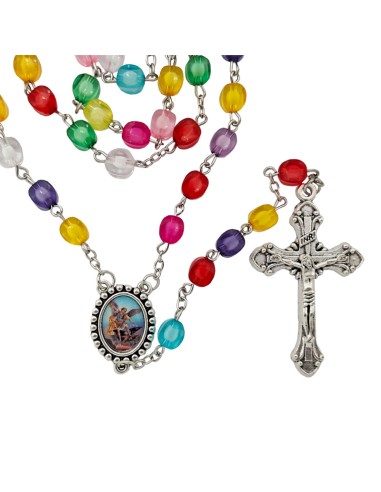 Rosario plastico cubo multicolor 8mm...