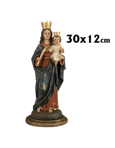 Virgen Auxiliadora Res 30x12cm