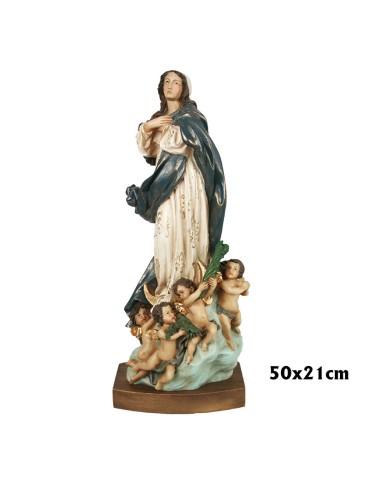 Virgen Inmaculada Mar 50x21cm Decorada