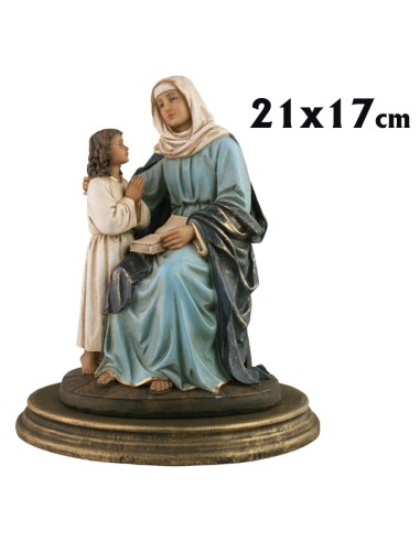 Santa Ana Sentada Con La Virgen Niña Res 21x17cm