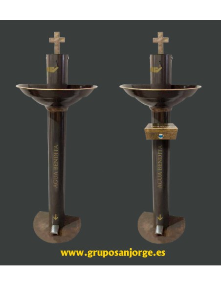 Pila Agua Bendita Con Pie Metal Con Pedal
