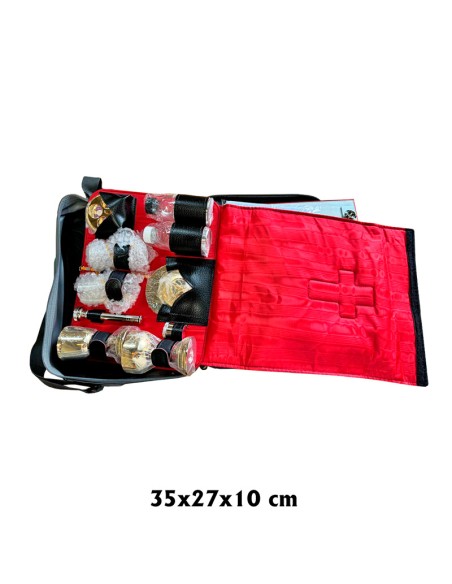 Rosario Plastico Redondo Rojo 8Mm Tipo Mosaico