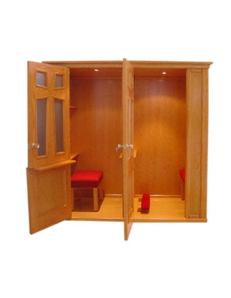 Confesionario Madera A Medida Modelo 3 Medidas 210X100x200cm