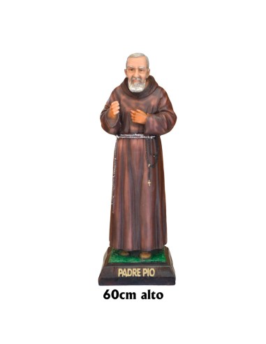 San Padre Pio Res 60cm Decorada