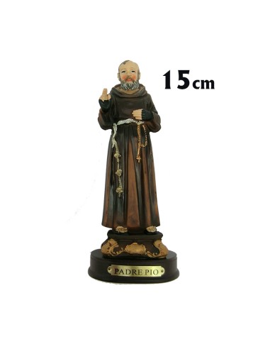 San Padre Pio Res 15cm Decorado