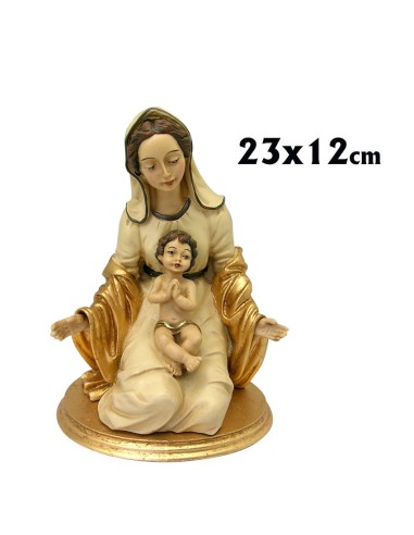 Virgen Arrodillada Con Niño Encima...