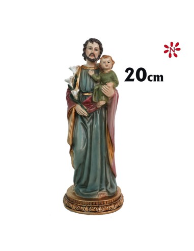 San Jose Res 20cm Base Redonda Dorada P65