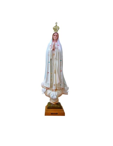 Virgen Fatima Res 48cm Decorada