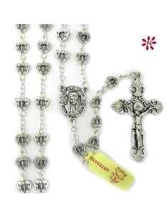 Rosario Metal Corazones...