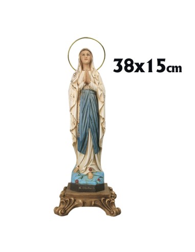 Virgen De Lourdes Res 38X15cm Fin