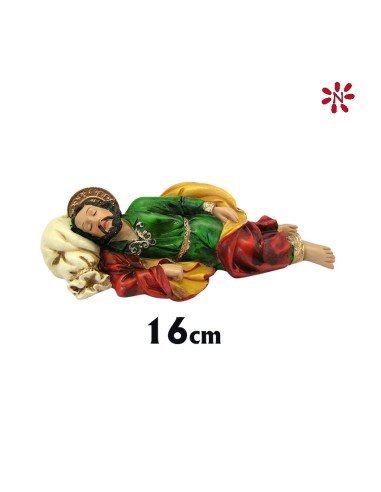 San Jose Durmiente Res 16cm Colores Vivos