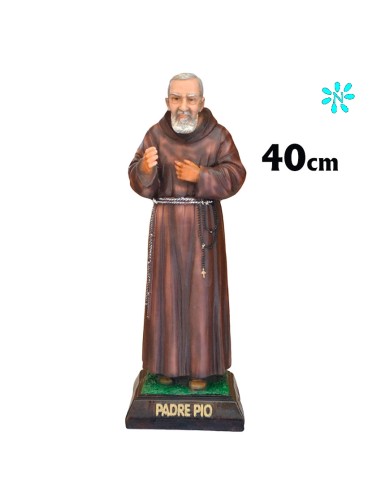 San Padre Pio Res 40cm Decorada