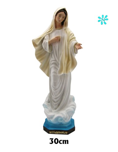 Virgen Medjugorje Res 30cm Decorado