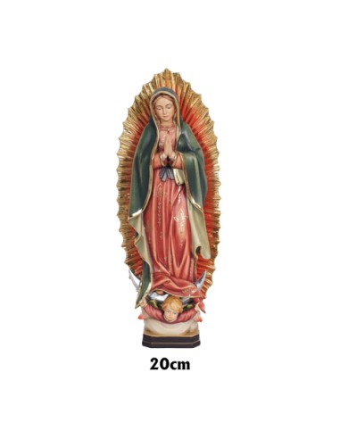 Virgen De Guadalupe Madera 20cm Pintada A Mano