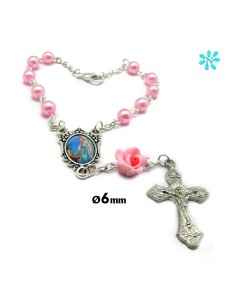 Decena Plastico 6mm Rosa...