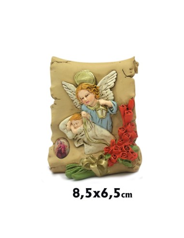 Placa Pergamino Angel Guarda 8. 5x6. 5cm Personalizable Res