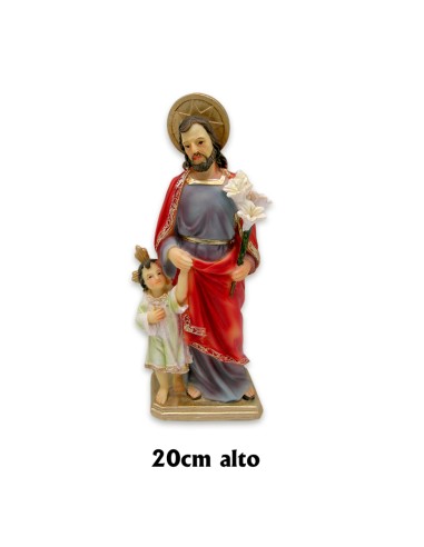 San Jose Con Niño Jesús De Pie Res 20cm Base P61