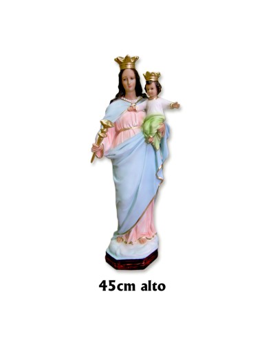 Virgen Auxiliadora Res 45cm Decorada