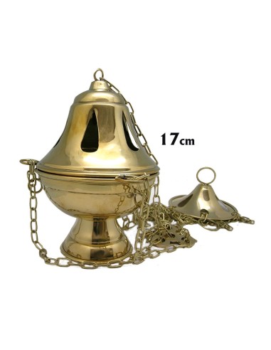 Incensario Metal Dorado Liso Con...