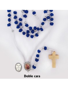 Rosario Nudos 5mm Cuerda Azul