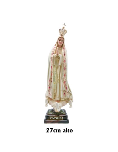 Virgen De Fatima Res 27Cm Envejecida...