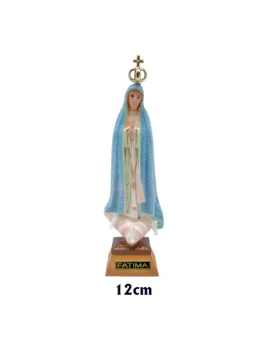 Virgen Fatima 12cm Higrometro Cambia Color Del Manto Con El Tiempo