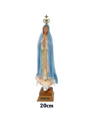 Virgen Fatima 17cm Higrometro Cambia Color Del Manto Con El Tiempo