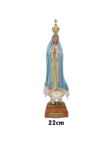 Virgen Fatima 25cm Higrometro Cambia Color Del Manto Con El Tiempo