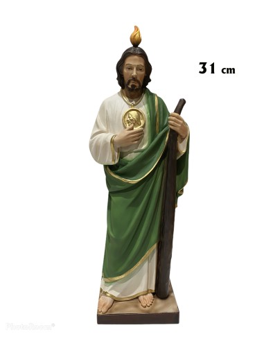 San Judas Res 30Cm Decorado Llama Grande
