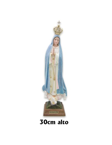 Virgen Fatima 30cm Higrometro Cambia...