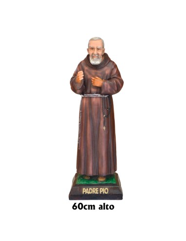 San Padre Pio Res 60Cm Decorada